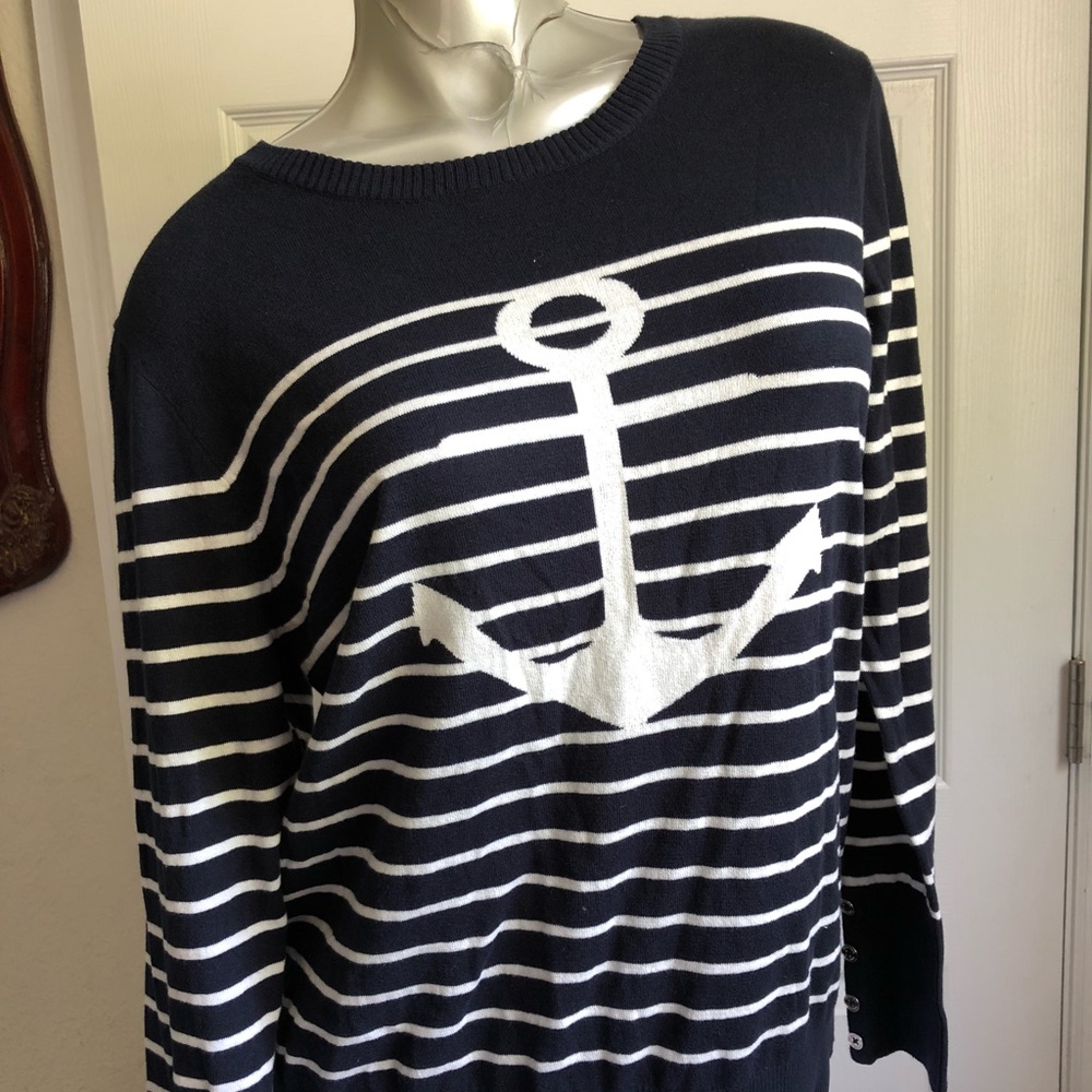⭐️ NWT Nautica pullover sweater anchor long sleeve
